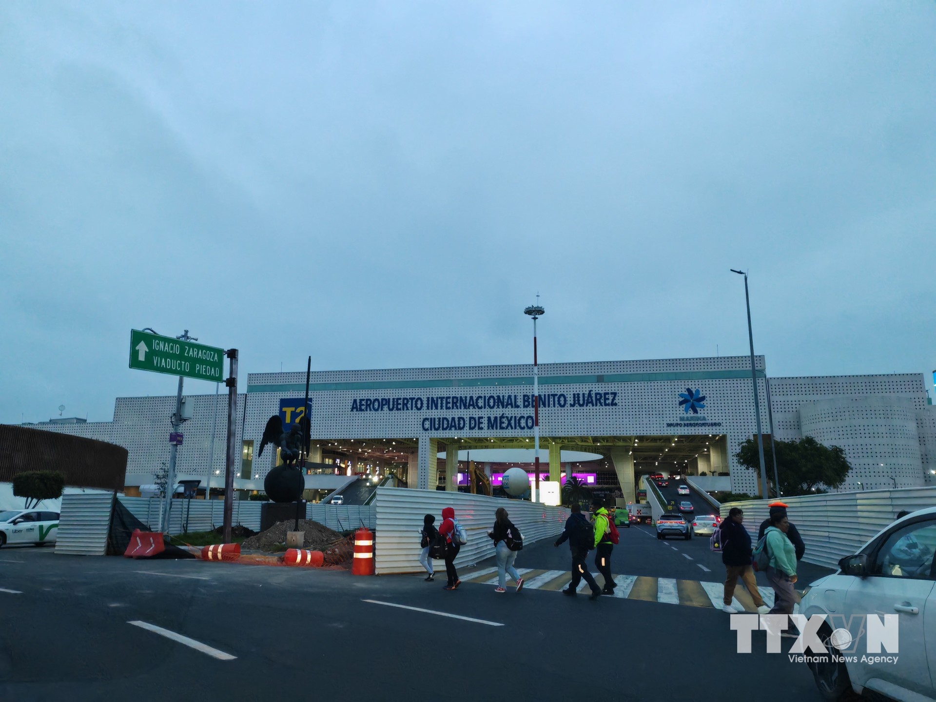 Sân bay quốc tế Benito Juárez ở thủ đô Mexico City, Mexico. (Ảnh: Phương Lan/TTXVN)